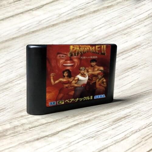Bare Knuckle II 2 - Japan Label Flashkit MD Electroless Gold PCB Card for Sega Genesis Megadrive Video Game Console