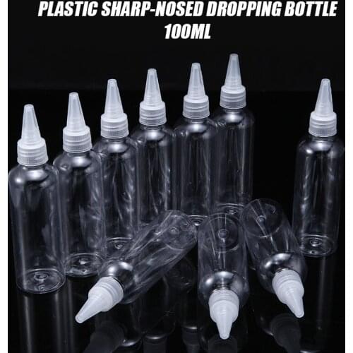 Empty Nozzle Dropper White Long Slim Dropper Bottles Tattoo Accessories Store Liquid Tamper Cap Seal