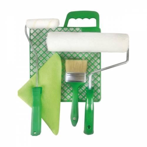 Brush green white painter set 25cm paint set whitewash Set