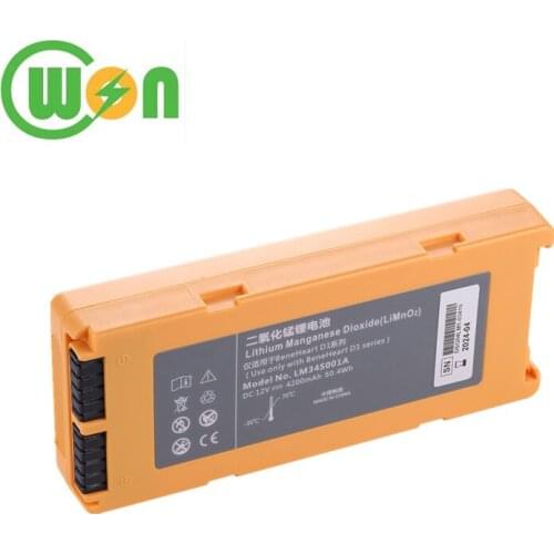 LM34S001 Replacement Battery 12V 4200mAh Rechargeable for Mindray BeneHeart D1 Battery