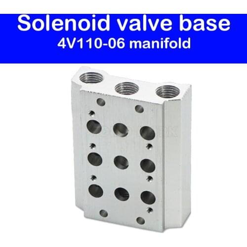 Solenoid valve 4V110-06/120 connected to the manifold 100MM series 1F-15F position