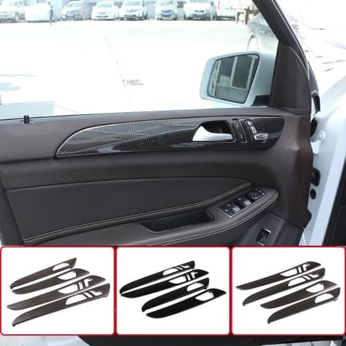Car Inner Door Decoration Panel Cover Trim ABS Black For Mercedes benz GLE GLS ML GL Class320 400 2012-2019 Interior Accessories