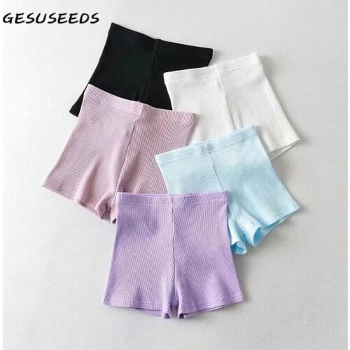 Casual shorts women high waist skinny shorts sexy fashion 2021 summer joggers women streetwear solid black shorts white pink