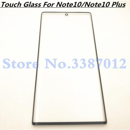 LCD Front Outer Glass Panel For Samsung Galaxy Note 10 N970 & Note 10 Plus N975 Touch Screen Front Glass Lens Replacement