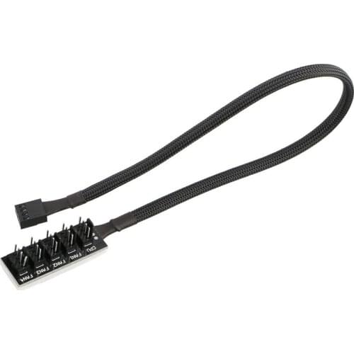 1 To 5 4-Pin 3Pin Molex TX4 PWM CPU Cooling Fan Adapter Splitter Braided Power Cable