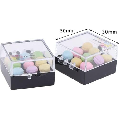 1Set 1:12 Mini Kitchen Food Dessert Dollhouse Miniature Macaroon Food Dessert Tea Snack Kitchen Decor Toy Doll House