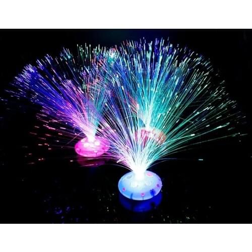 1PCs 8 Patterns of Gradient Color LED Fiber Optic Night Light Indoor Decor Childrens Holiday Gift Festival Party Indoor Lamp