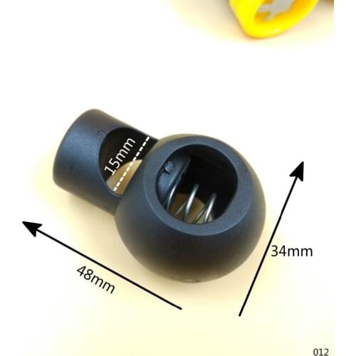 10pcs Super Big Plastic Ball Cord Locks Round Toggle Clip Stopper 48*34*15mm Repair DIY Backpack Clothing Paracord Accessories