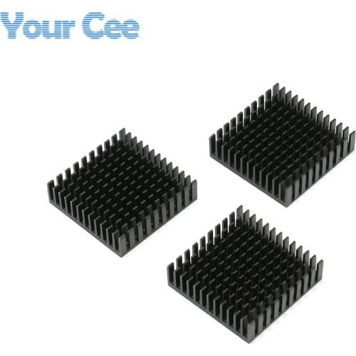 10 pcs 40*40*11mm Heatsink Cooling Fin Aluminum Heat Sink Radiator Cooler for CPU (Black) 40X40X11mm