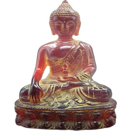 12 cm * / Chinese Manual Sculpture Rare Amber, Buddha Had The Figure Of Buddha