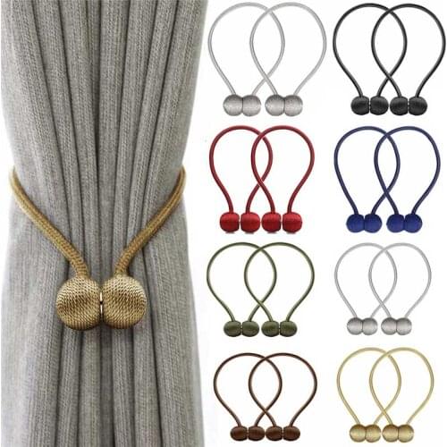 2Pcs Magnetic Curtain Tieback Window Curtain Holders Buckle Clips Home Livingroom Bedroom Office Decor Curtain Hooks Accessories