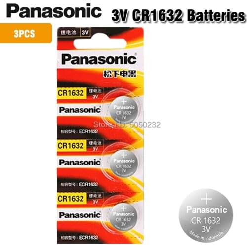 3PCS/lot PANASONIC Original CR1632 Button Cell Battery 3V Lithium Batteries CR 1632 for Watch Toys Computer Calculator Control