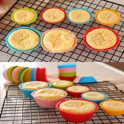5Pcs/Set Silicone Cake Mold Muffin Cup Round Muffin Cupcake Baking Molds DIY Cake Decorating Tools Bakeware Kitchen Accessories