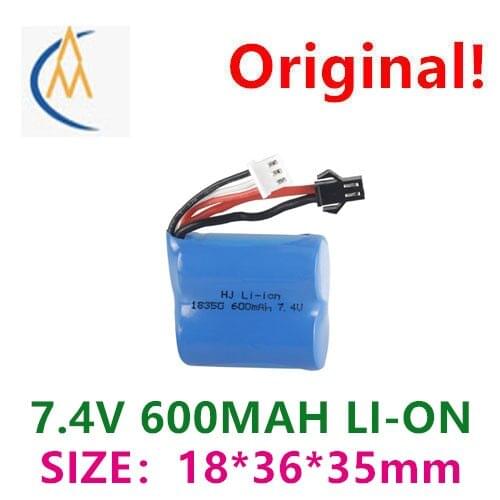 7.4v 600mah lithium battery 18350 cylindrical battery 15C Tianke h100h102 remote control ship model power