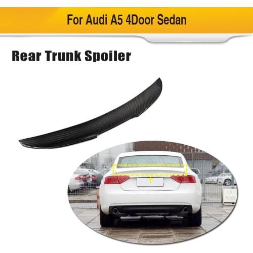 A5 Car Rear Trunk Spoiler Wing For Audi A5 4 Door Standard 2009 - 2016 Rear Wing Boot Lip Spoiler Carbon Fiber