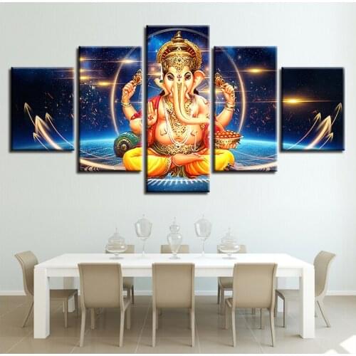 Elephant Head God diamond painting 5 Pieces Hindu Ganesha cross stitch puzzle pictures full square Mosaic diamond embroidery art