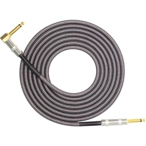 Audio Cable MONO 6.5mm to 6.5mm 1/4" TS Jack 6.3 6.35mm to 6.35mm Male to Male Electronic Organ Guitar Cable OFC Braided 3M