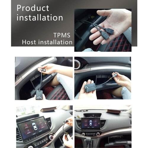 USB2.0 Wireless TPMS Tire Pressure Monitor System W/ 4 External Sensors