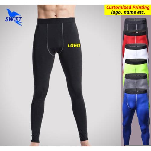 Quick Dry Mens Skin Tights Rashguard MMA Compression Pants Running Trousers Fitness Gym Bodybuilding Men Super Elastic Leggings