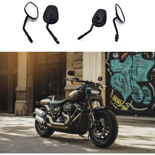 TCMT 8mm Black Rear View Mirrors Fits For Harley Davidson XL1200L XL883 XL883L Sportster