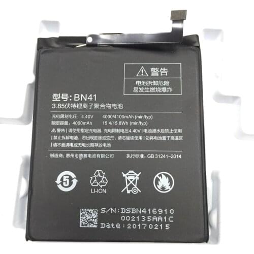 Jinsuli BN41 4100mAh Hongmi Note 4 Battery For Xiaomi Redmi Note 4 Battery Batterie Bateria Accumulator AKKU