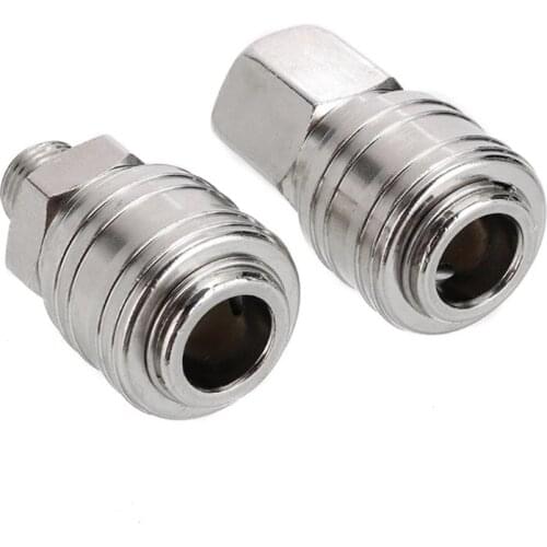 K1KA 10pcs 1/4" Air Line Fitting BSP Air Line Fitting Hose Compressor Quick Release Connector for Hardware Pneumatic Tools