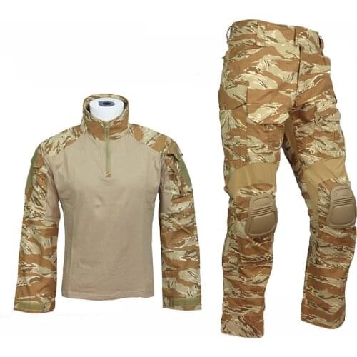 Camouflage GEN3 Tactical Frog Paintball Tactical Suit Combat Pants With Knee Pads
