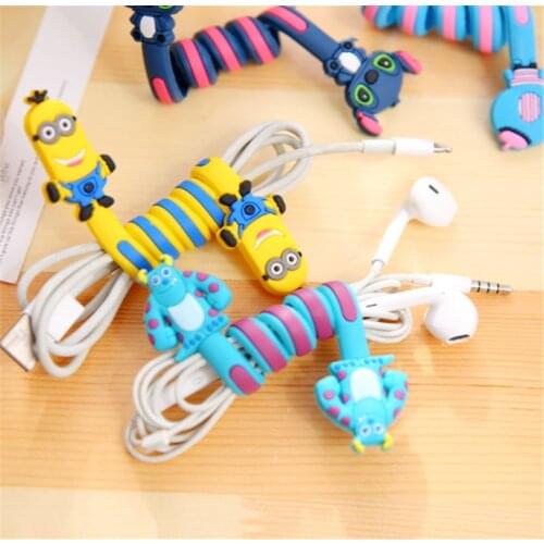 Hot Data Cable Winder Line Cord Lovely Cartoon Cable Winder Earphone USB Charging Data Line Wire Cord Tie Organizer Wrap Holder