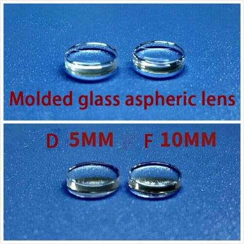 5mm Molded Aspherical Glass Lens Optical Collimator Laser Tube Focusing Lens Extra Small Spot