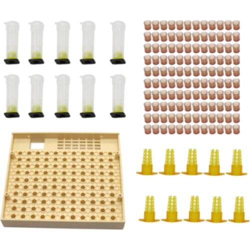 Beekeeping Complete Queen Rearing Cell Cup Kit Roll Cage Apiculture System Bee Keeper Tools Set