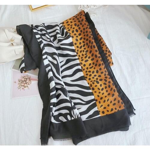 2020 Newest Women Zebra Pattern Leopard Cotton Scarf 10pcs/lot