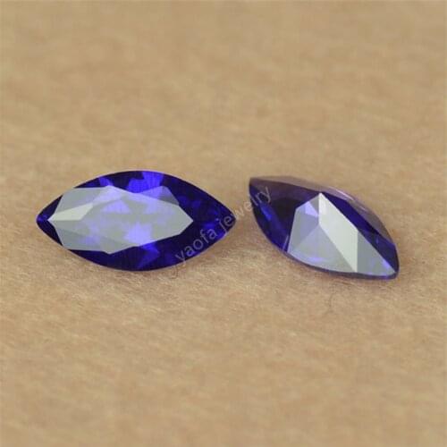 Wholesale 5A Violet CZ Synthetic Gems 1.5x3~10x20mm Middle Light Purple Blue Marquise Shape Cubic Zircon Stone For Jewelry Made