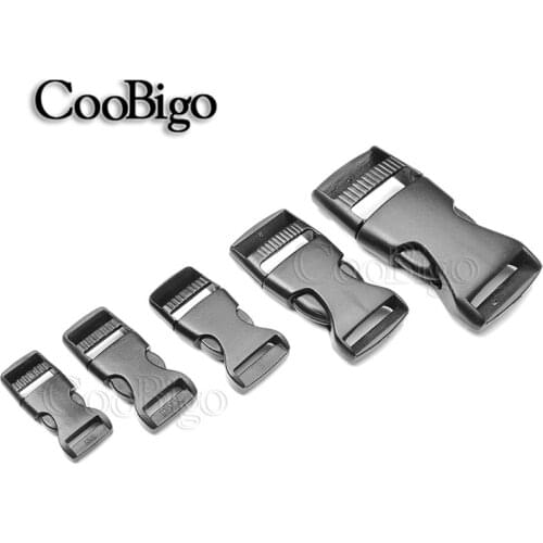 1pcs/pack Plastic buckle Side Release Belt buckle Dual Adjustable buckles Package accessories Bra buckle for Cat Collar Black