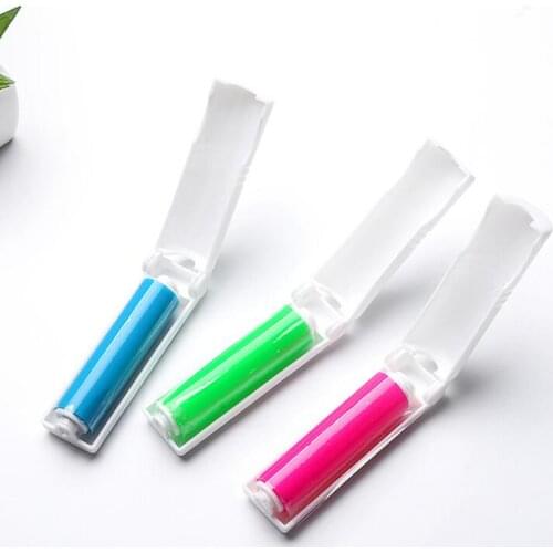Portable Sticky Washable Lint Roller With Cover for Wool Sheets Hair Clothes cleaner Dust Catcher LX7451