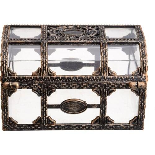 Practical Jewelry Makeup Gifts Storage Boxes Reusable Desktop Jewelry Box Storage Organizer Transparent Treasure Box