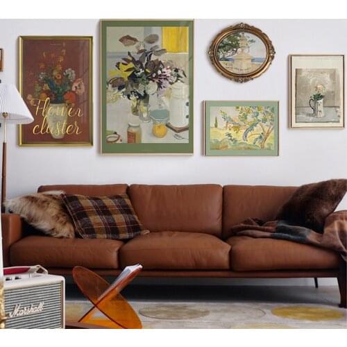 Simple Nordic American vase flowers restore ancient ways small fresh sitting room porch mural poster canvas adornment picture