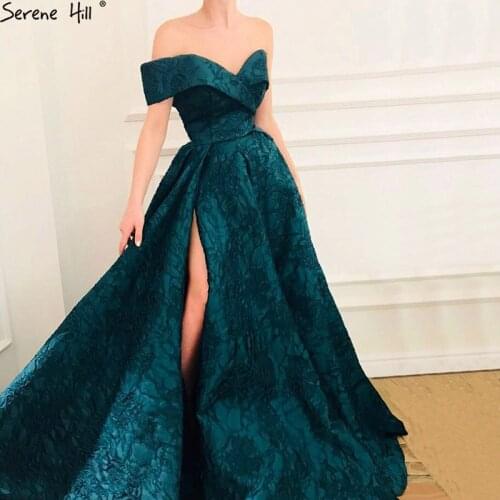 Serene Hill Green One-Shoulder Sexy Fashion Long Formal Dress Serene Hill LA6485 evening gowns for women 2021