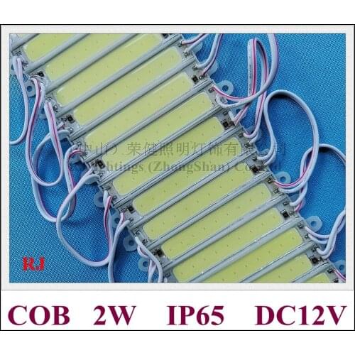 COB LED module light epoxy resin waterproof DC12V 2W 220lm COB IP65 CE ROHS 75mm(L)*14mm(W)*4mm(H)