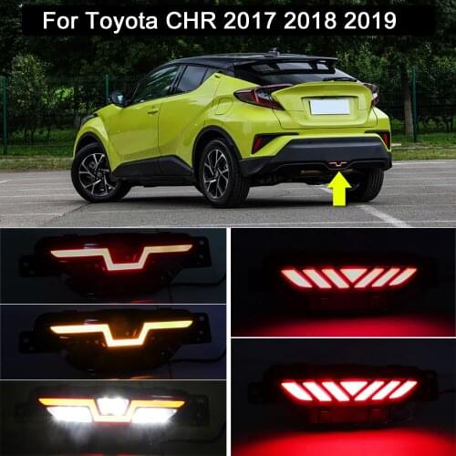 Multi-Function Rear Tail Lamp For Toyota CHR 2017 2018 2019 Function as LED Rear fog lamp reverse light Tail Brake lamp