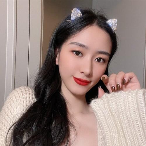 Cat ear hairpin net red female side clip headdress Korea scratch clip hair clip butterfly hairpin super fairy hair accessories