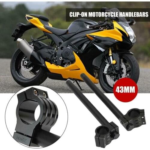 Clip on Handle Bars HandleBars Fit for YAMAHA YZF-R6 YZFR6 YZF R6 2006-2016 Black