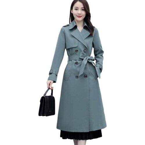 Plus size Windbreaker Coat Womens New Autumn Overcoats Fashion Long Trench coats Korean Female Casual Basic Coats Abrigo Mujer