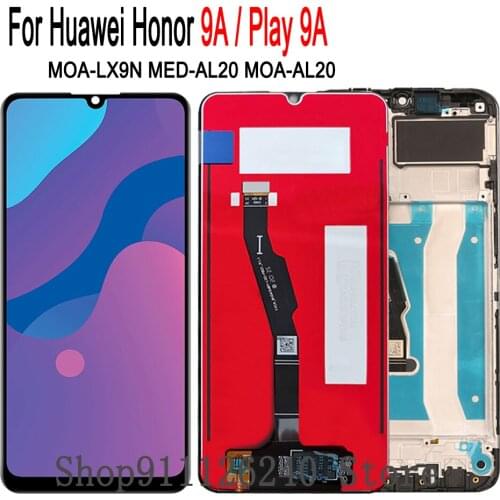 100% Tested LCD For Huawei Honor 9A LCD Display with Touch Screen Frame Honer 9A LCD Display Replacement For Honor9A MOA-LX9N
