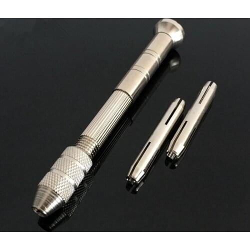 0.5-3mm Drill Bit Aluminum Pin Vise Drilling Chuck Clamp Wood DIY Mini Manual Hand Twist Tool