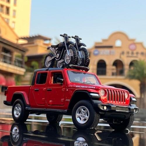 1:32 Jeep Wrangler Gladiator Alloy Pickup Model Diecasts Metal Off-road Vehicles Car Model Simulation Collection Chijdrens Gift