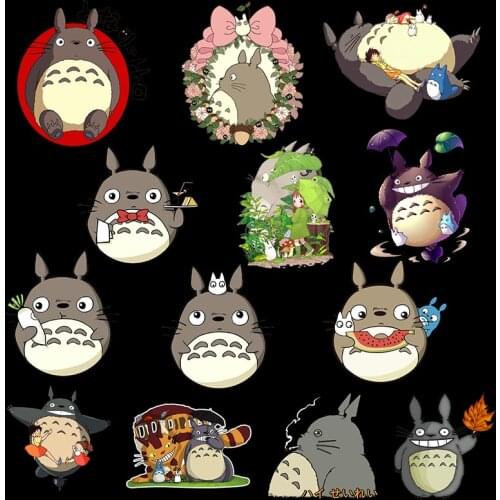 1pcs Cartoon Japanese anime My Neighbor Totoro heat transfer stickers iron on decoration gifts for childrens clothes
