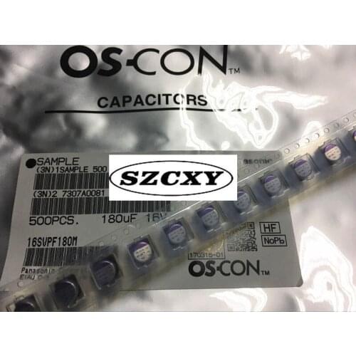 10pcs new 16V180UF 6.3X6MM 16SVPF180M Solid-state capacitors