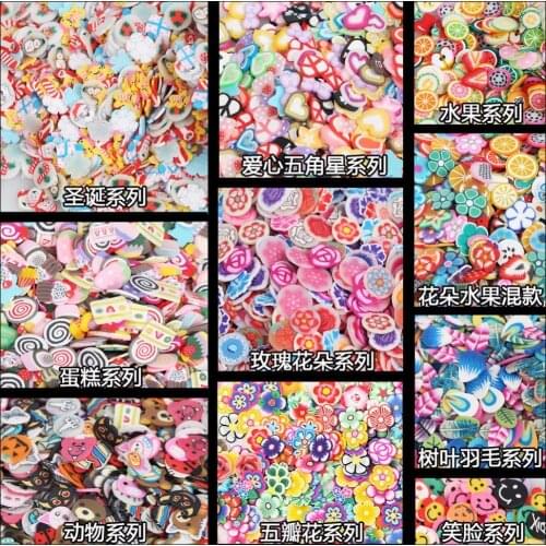 1000Pcs 5mm Mixed Clay Decoration Polymer Clay Nail Sticks Flatback Cabochon Scrapbook DIY Accessories Buttons
