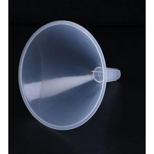150mm Plastic White Transparent Funnel For Garage / Car Liquids / Laboratory / Kitchen