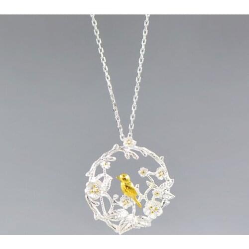 2021 Bohemian Vintage Silver Color Bird Necklaces For Women Pendants Necklaces Collar Jewelry